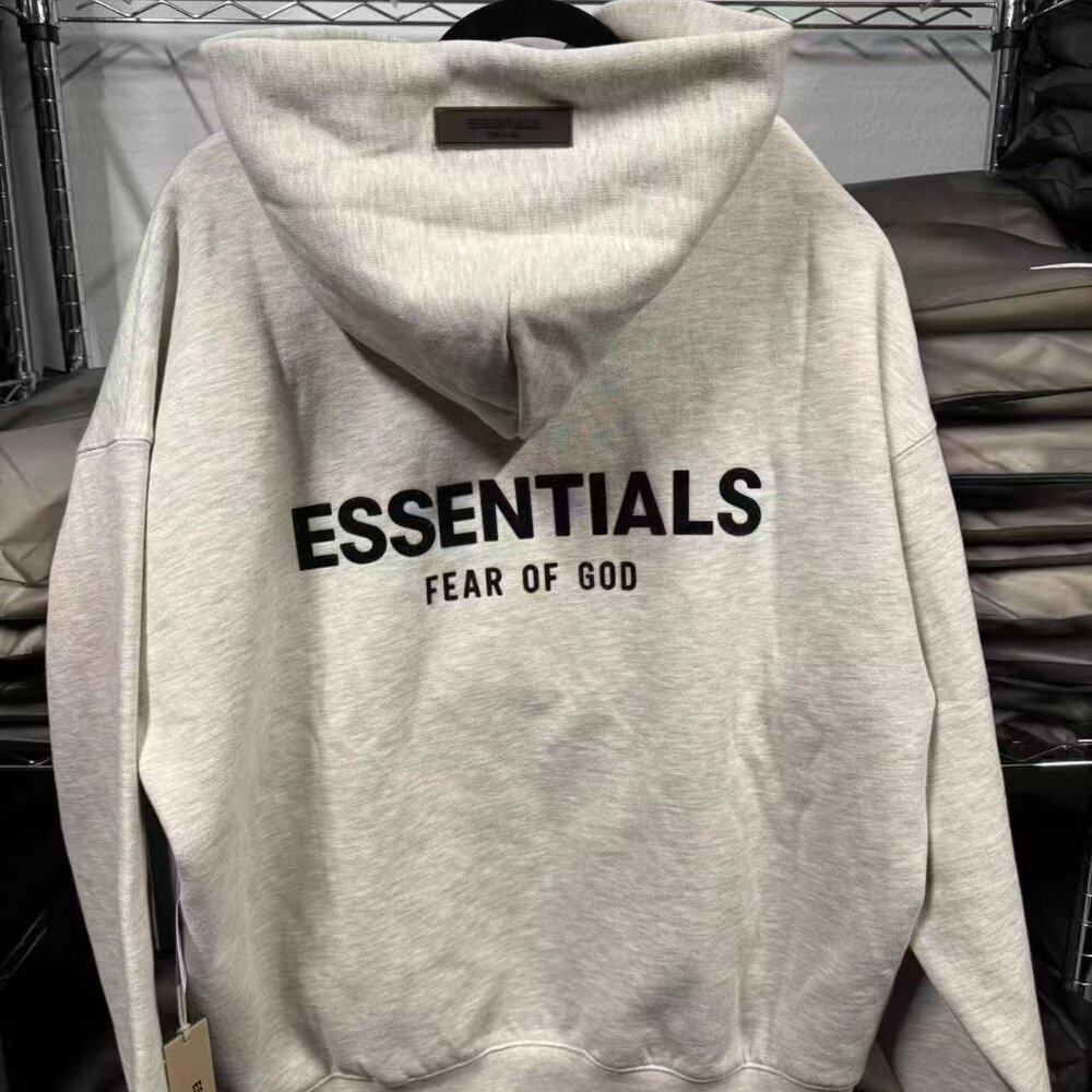 Fear of God Essentials Light Oatmeal Hoodie BNWT 100% Authentic Unisex ✅ - Picture 2 of 5